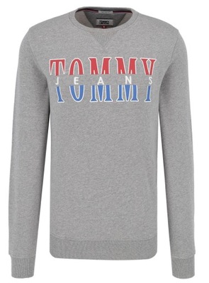 TOMMY HILFIGER MĘSKA BLUZA ESSENTIAL DM0DM04461 SZARA ORYGINAŁ r. S