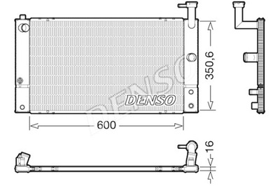 DENSO РАДИАТОР ДВИГАТЕЛЯ ВОДЫ TOYOTA PRIUS 1.5H 09.03-12.09