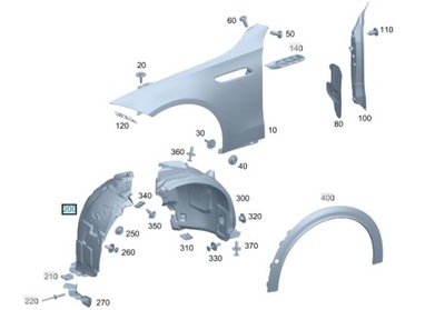 Mercedes c klasa w206 21- подкрылок правое перед фото №1