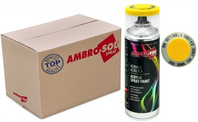 AMBRO SOL LAKAS SPRAY 400ML RAL 1023 GELTONAI SIARKOWY 10 VIENETŲ 