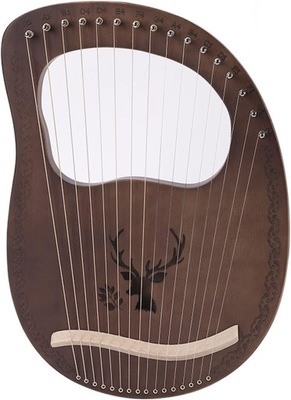 Harfa lirowa, 16 metalowych strun mahoniowej harfy lirowej, w tym