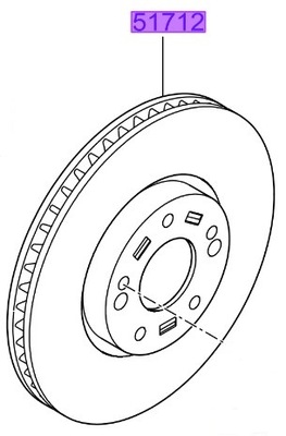 Диск тормозная перед kia оригинальный номер s51712a6000e фото №1