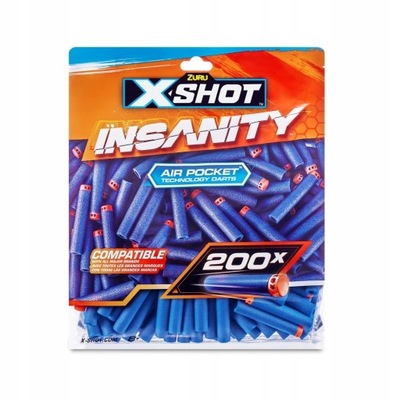 X SHOT INSANITY STRZALKI200 Sztuk Foliopak