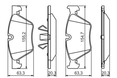 BOSCH 0 986 494 117 КОЛОДКИ ТОРМОЗНЫЕ