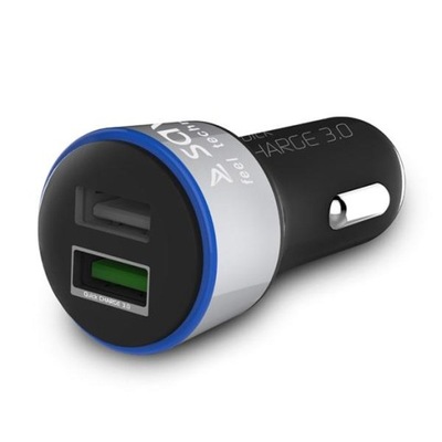 Ładowarka sam. 12/24V -> 2xUSB Quick Charge 3.0