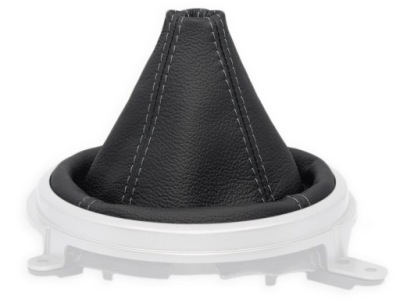 Mazda rx-8 2003-2012 чехол переключения передач czarna кожа серые нити фото №1