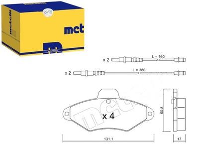 PADS BRAKE CITROEN XANTIA 93-01 CZUJ METELLI  