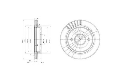 Delphi тормозные диски тормозные 2szt ford cougar mondeo i фото №1