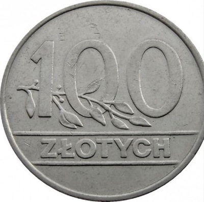 100 zł złotych nominał 1990 z obiegu TYP B rzadka