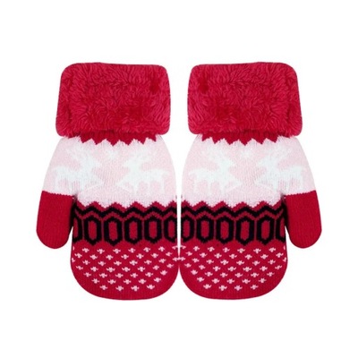 Baby Gloves Kids Girls Boys Mittens Winter Warm Plus Velvet Elk Christmas