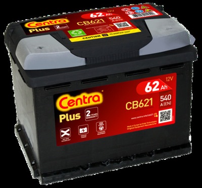 BATTERY 62AH/540A L+ CENTRA PLUS,242X175X190  