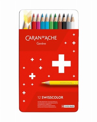 Kredki Caran d'Ache Swisscolor 12 Kolorów