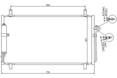 Конденсатор радіатор кондиціонера [nissens] фото №1