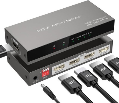 ROZDZIELACZ SPLITTER HDMI 4x HDMI 4K/30Hz