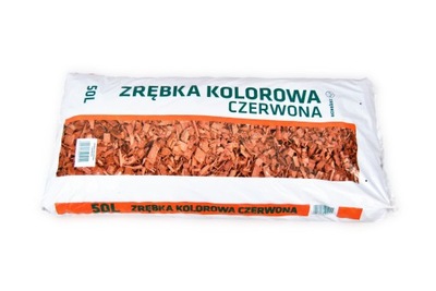 ZRĘBKI OZDOBNE KORA KOLOROWA 50L (CZERWONY)