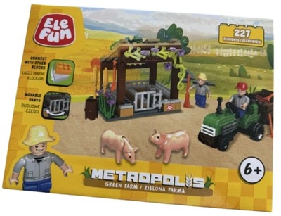 KLOCKI ELEFUN MEROPOLIS - ZIELONA FARMA 227 ELEM. D1554