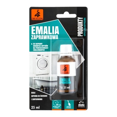 Emalia zaprawkowa 25 ml Biała Dragon