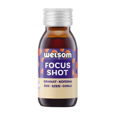 WELLSS FOCUS SHOT Granat, żeń-szeń, kofeina i chilli 60 ml