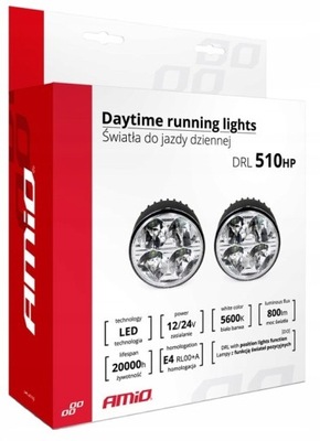 Світло денні drl led 510hp круглі+ кільця фото №1