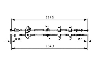 BOSCH CABLE FRENOS DE MANO MAZDA PARTE TRASERA 6 02-07 LE  