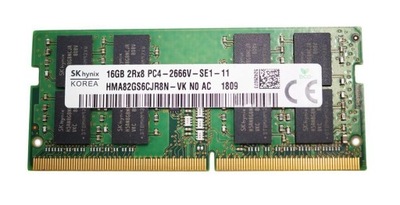 Hynix 16GB PC4 2666 DDR4 SODIMM Pamięć RAM do laptopa (HMA82GS6CJR8N-VK)