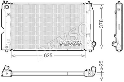 DENSO РАДІАТОР ДВИГУНА ВОДИ TOYOTA COROLLA 1.4D 06.04-10.07