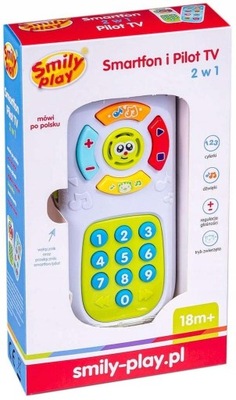 SMILY SMARTFON + pilot tv, 2w1, św/dź kart.