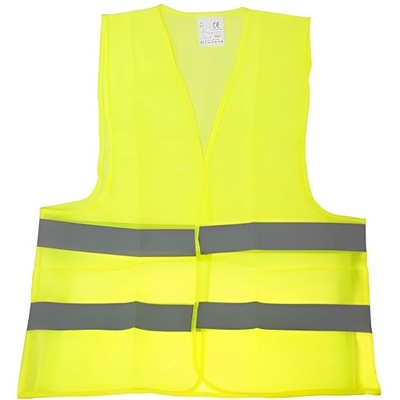 ŻÓŁTA KAMIZELKA ODBLASKOWA OSTRZEGAWCZA OCHRONNA