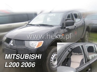 SIDE-WINDOW DEFLECTORS HEKO MITSUBISHI L200 DOUBLE CAB 2006-2016  