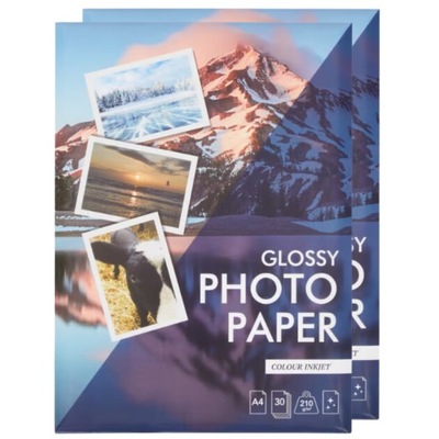 Papier foto błyszczący A4 210 g/m² 60 szt. Papier Fotograficzny do Zdjęć