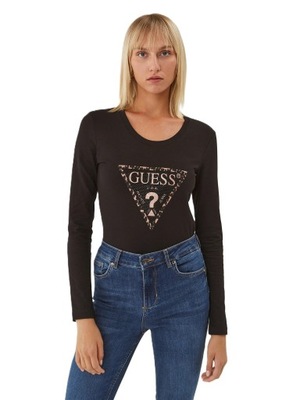 GUESS LONGSLEEVE - BLUZKA CZARNA DAMSKA S