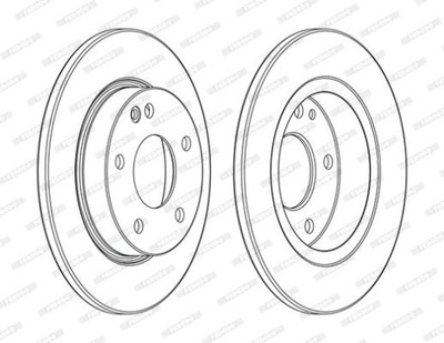 DISCOS DE FRENADO PARTE DELANTERA FERODO DDF1034C  