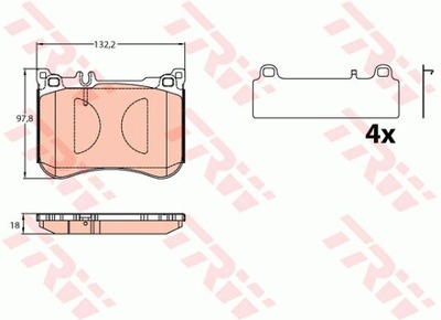 ZAPATAS DE FRENADO DB P. W222- C217 13-  