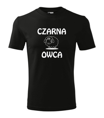 Koszulka T-shirt czarna owca męska