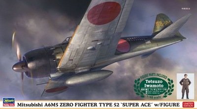 Hasegawa 07497 Mitsubishi A6M5 Zero Fighter Type 52 'Super Ace' w/Figure