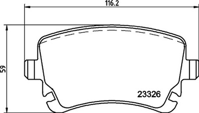 HELLA КОЛОДКИ ГАЛЬМІВНІ 8DB 355 010-971