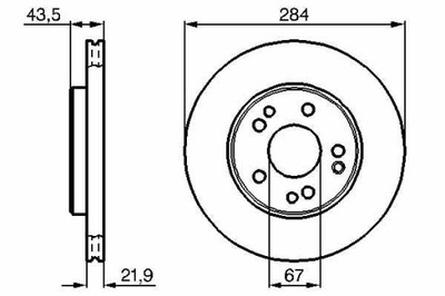 DISKU HAMULC. MERCEDES W124 85-97 WEN. 