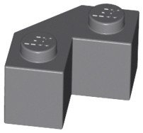 LEGO - Brick Modified 2x2 Dark Bluish Gray / ciemny szary 87620 4 szt NOWY