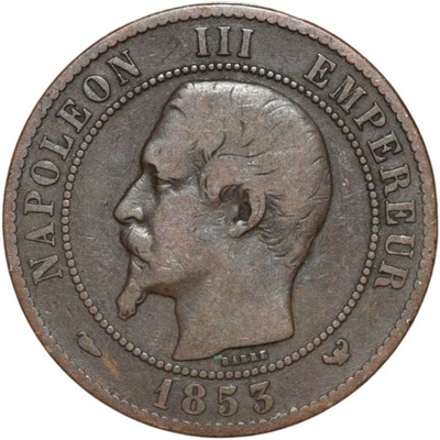 Francja 10 centymów 1853 W