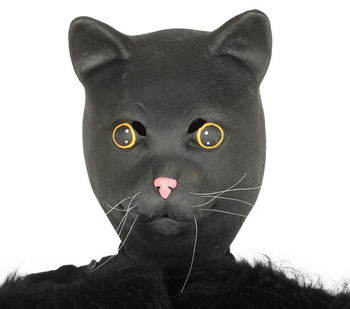 Maska lateksowa Kot czarny zwierzę kotek czarny