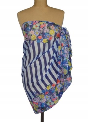 Letnia CHUSTA na plażę pareo sari sarong 176 x 78