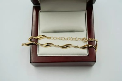 ZŁOTA BRANSOLETKA ŁEZKI [585] 4,57G 22CM / 4MM