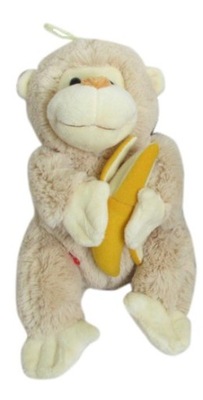 Maskotka Małpka z GŁOSEM Przytulanka DŹWIĘK 21 cm