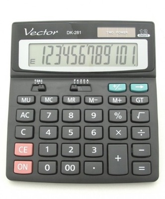 Kalkulator biurowy KAV DK-281 BLK 12-cyfrowy
