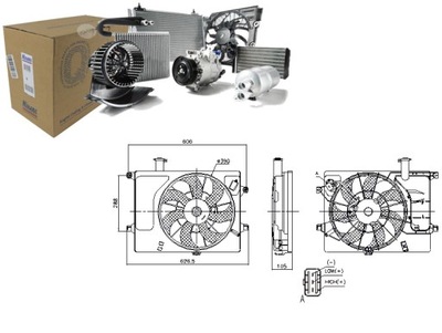 VENTILADOR DEL RADIADOR CON CUERPO HYUNDAI ELANTRA V I30 KIA CEED CERATO  