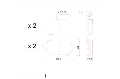 Zimmermann 25156.175.1 набір гальмівних колодок гальмівних, гальма дискові фото №1