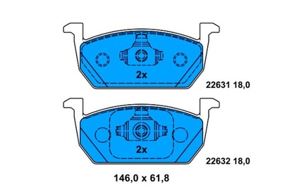 ATE ZAPATAS DE FRENADO PARTE DELANTERA AUDI A1 A1 ALLSTREET A1 CITY CARVER SEAT  