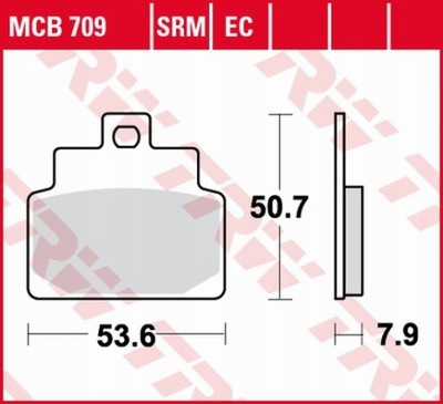 ZAPATAS DE FRENADO TRW MCB709SRM  