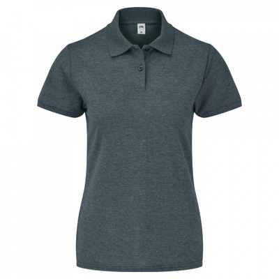 Koszulka damska Polo 65/35 FruitLoom Dark Grey L