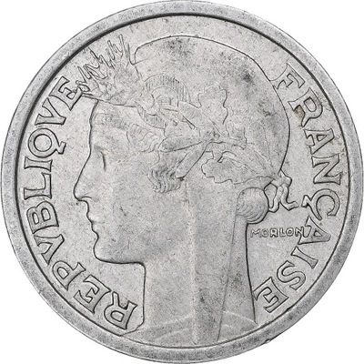 Francja, 2 Francs, Morlon, 1945, Paris, Aluminium,